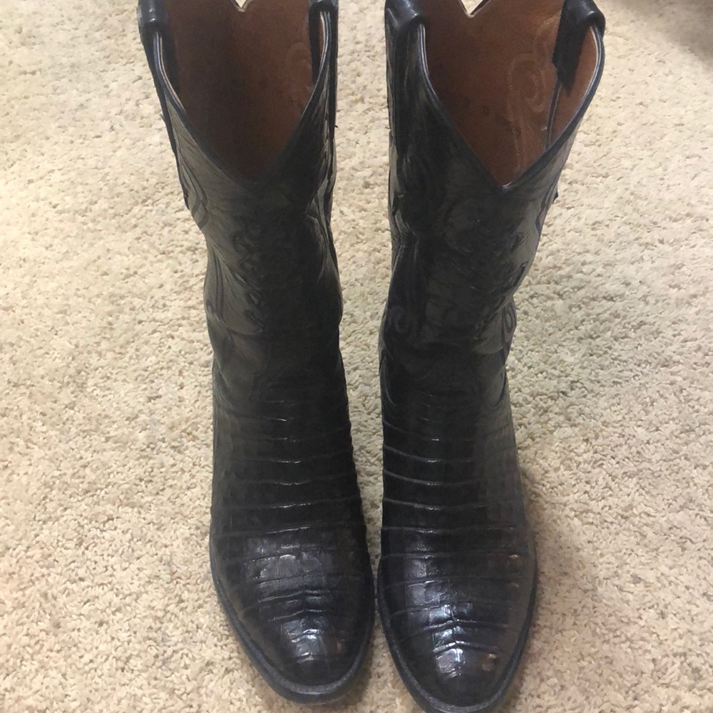 Lucchese men’s Cayman crocodile boots size 9D